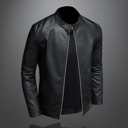 Men's Premium Leather Jacket | Classic Zipper Coat 5