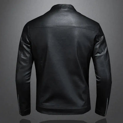 Men's Premium Leather Jacket | Classic Zipper Coat 6