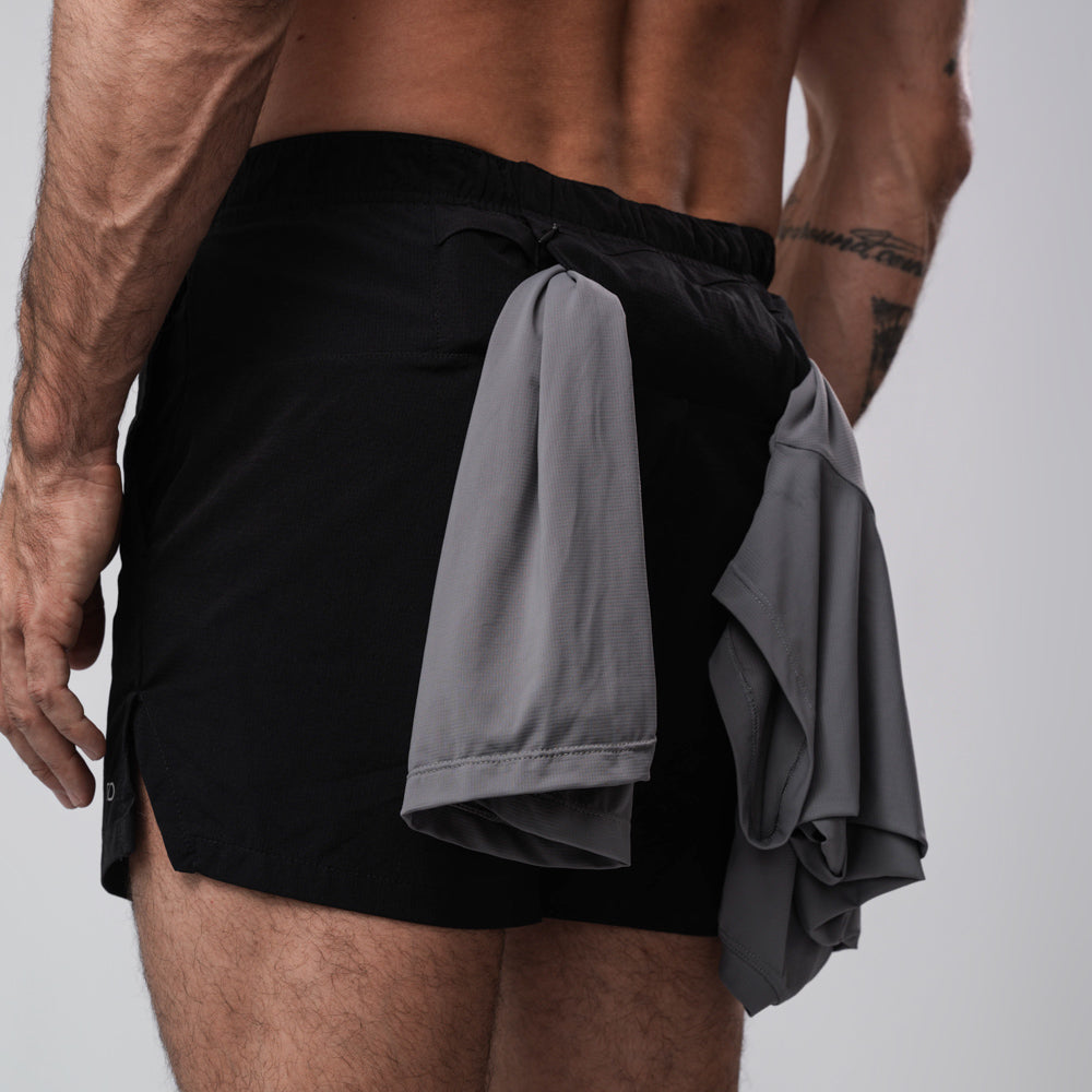 Men's Running Shorts Black Size M Lightweight Polyester 4
