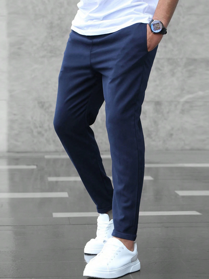 Men's Slim Fit Stretch Chino Trousers | Comfortable Everyday Wear 11
