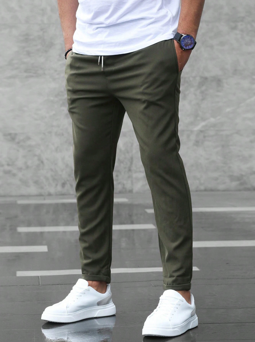Men's Slim Fit Stretch Chino Trousers | Comfortable Everyday Wear 4