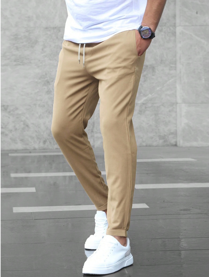 Men's Slim Fit Stretch Chino Trousers | Comfortable Everyday Wear 9