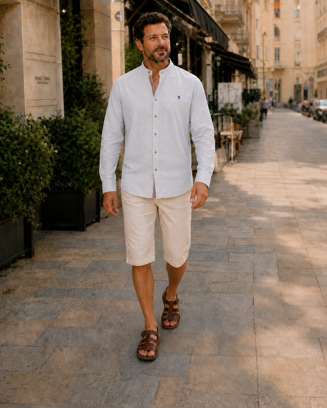 Men's Stand-Up Collar Shirt | Long Sleeve Casual Wear 10