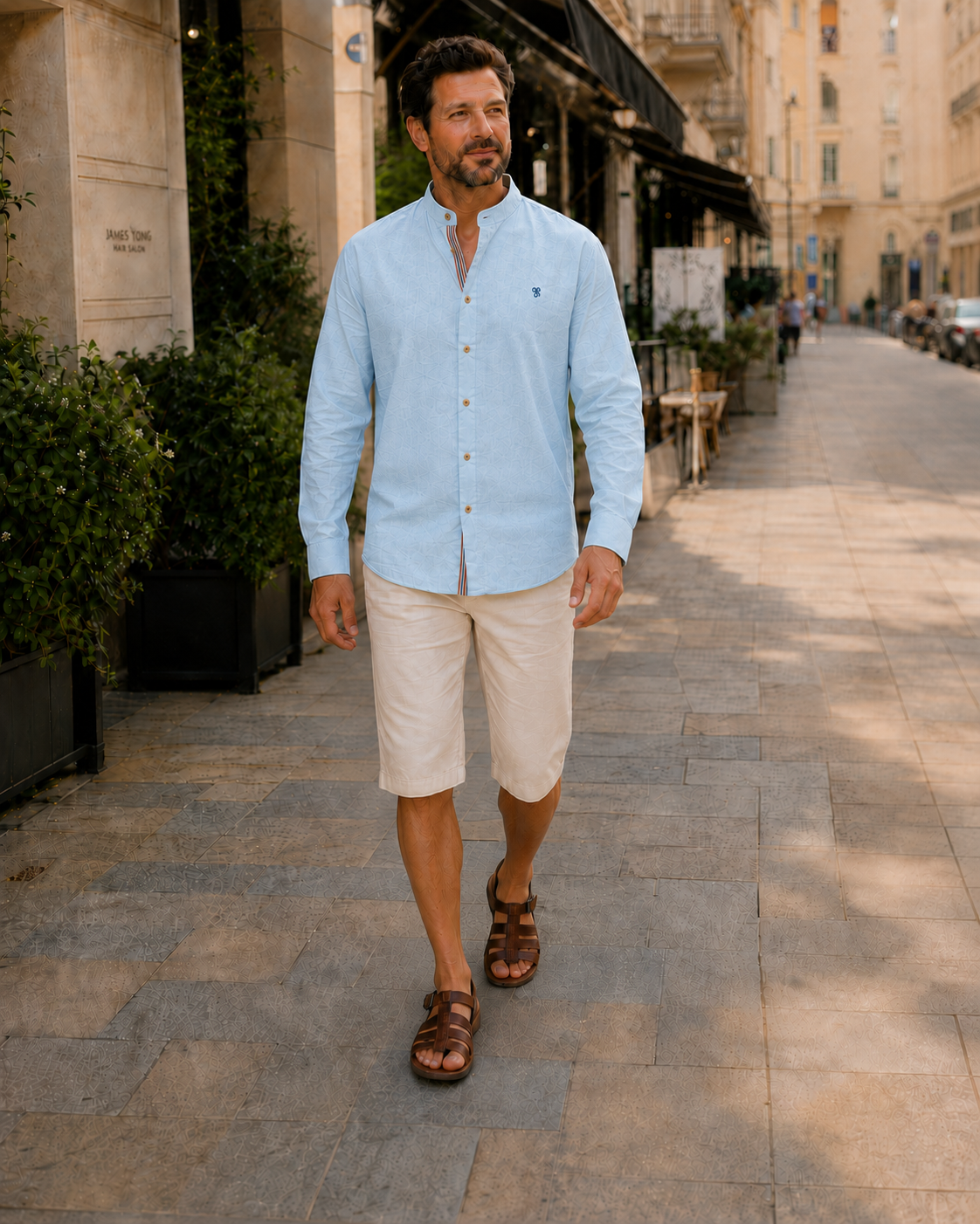 Men's Stand-Up Collar Shirt | Long Sleeve Casual Wear 11