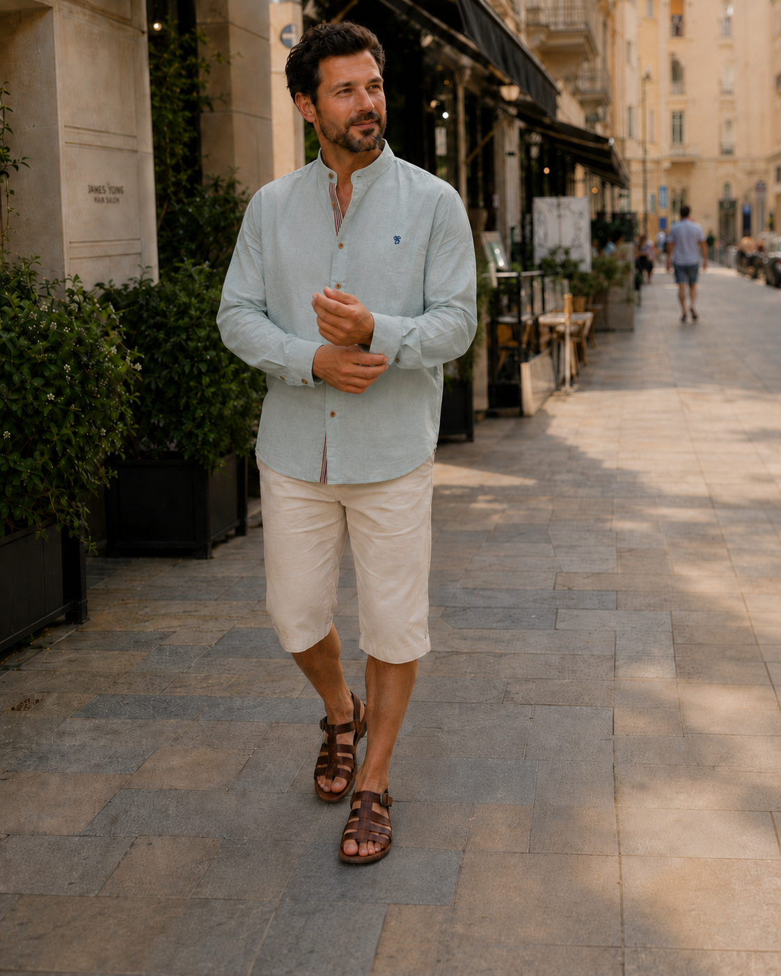 Men's Stand-Up Collar Shirt | Long Sleeve Casual Wear 2