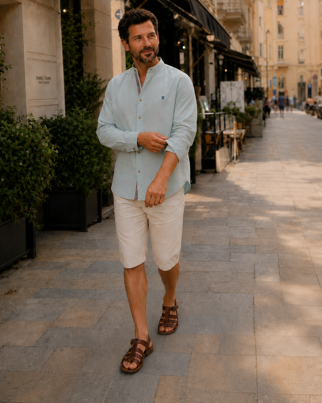 Men's Stand-Up Collar Shirt | Long Sleeve Casual Wear 4