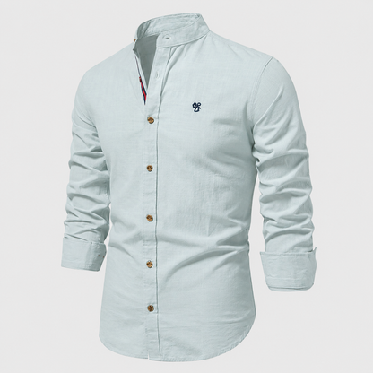 Men's Stand-Up Collar Shirt | Long Sleeve Casual Wear 5