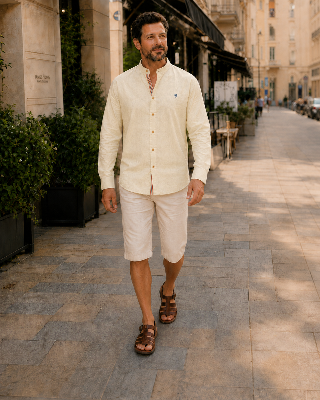 Men's Stand-Up Collar Shirt | Long Sleeve Casual Wear 9