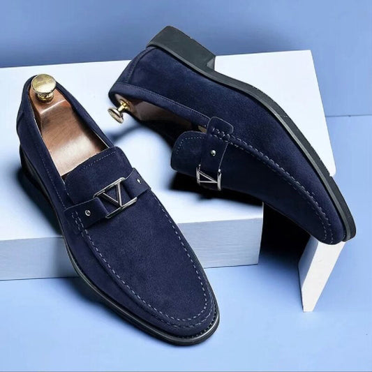 Men's Suede Loafers | Urban Ascent Brown Slip-On Shoes 0