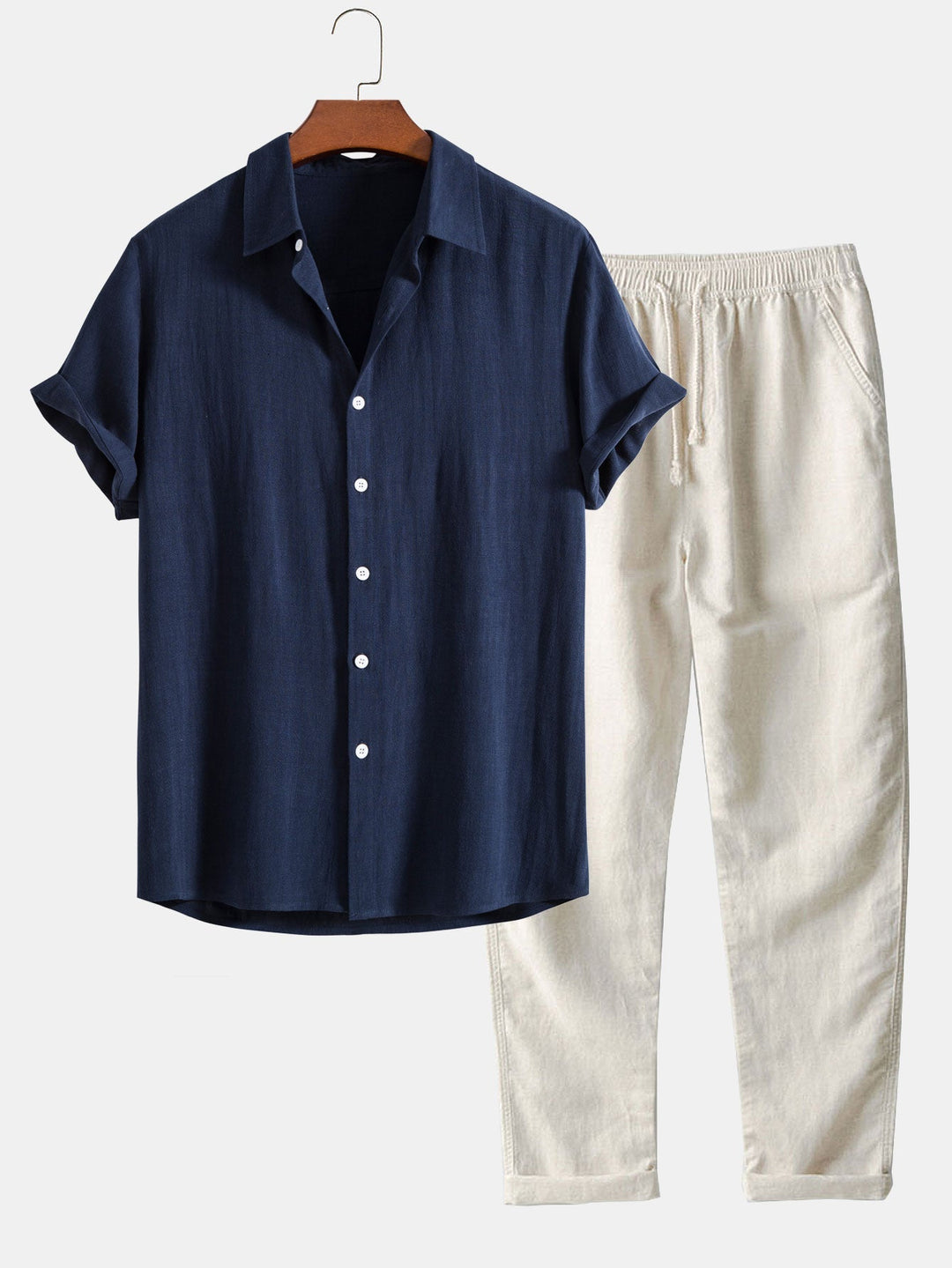 Men's Summer Set | Short-Sleeved Shirt and Trousers 0