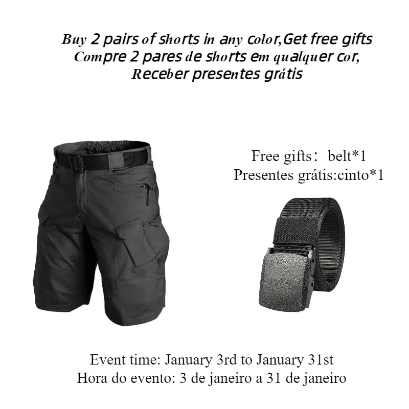 Men's Tactical Cargo Shorts | Waterproof Multi-Pocket Design 1