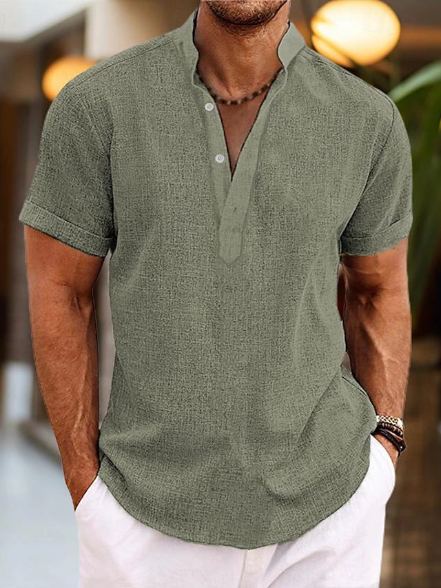 Men's V-Neck Polo Shirt | Comfortable Fit 7
