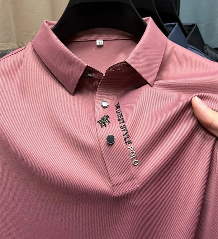 Men's Wrinkle-Free Polo Shirt | Comfortable Stretch Design 2