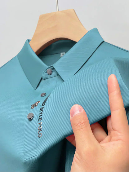 Men's Wrinkle-Free Polo Shirt | Comfortable Stretch Design 7
