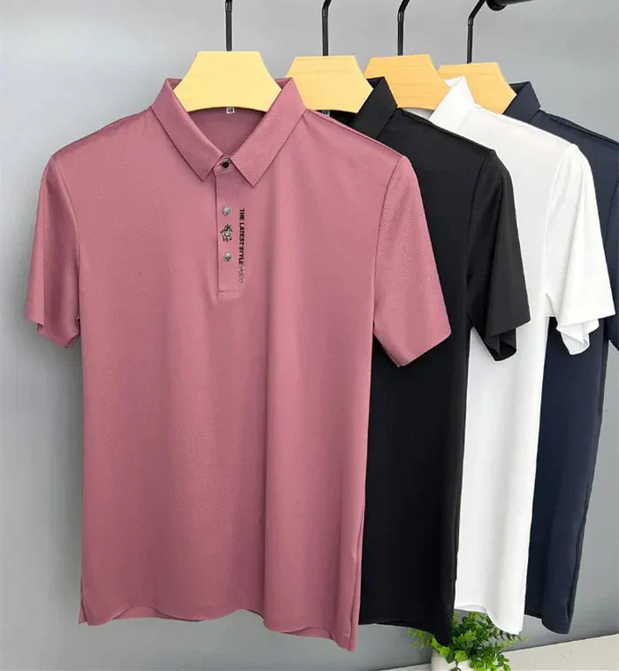 Men's Wrinkle-Free Polo Shirt | Comfortable Stretch Design 8