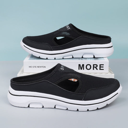 Mesh Slip-On Mules with Side Cutouts | Women's Footwear 0