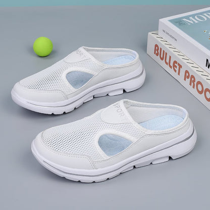 Mesh Slip-On Mules with Side Cutouts | Women's Footwear 4