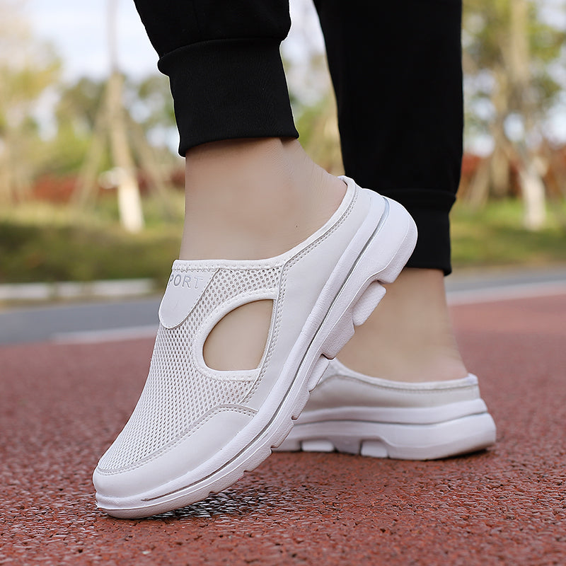 Mesh Slip-On Mules with Side Cutouts | Women's Footwear 6
