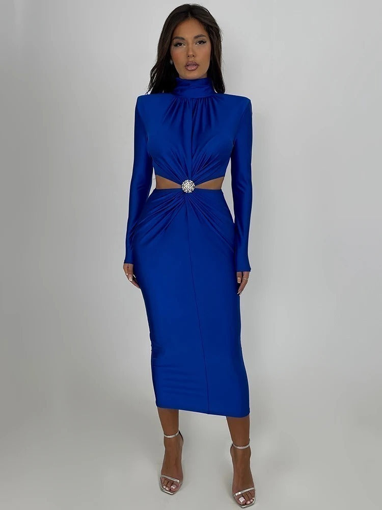 Midi Dress Paloma Blue Size M Polyester 3
