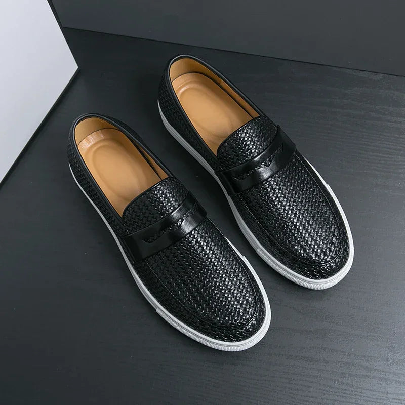 Moccasin Slip-On | Men’s Shoe Black Size 42 Synthetic 4