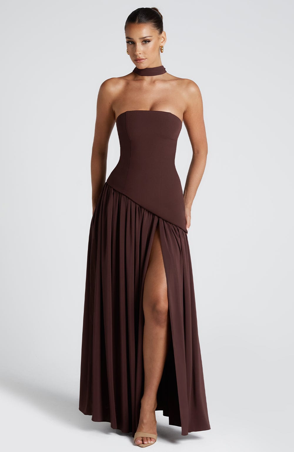 Modern Mya Strapless Long Dress | Elegant Evening Gown 10