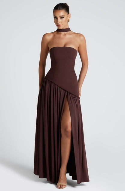 Modern Mya Strapless Long Dress | Elegant Evening Gown 10