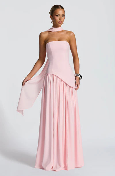 Modern Mya Strapless Long Dress | Elegant Evening Gown 13