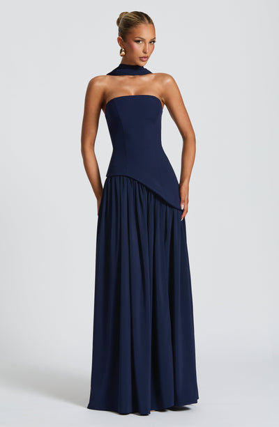 Modern Mya Strapless Long Dress | Elegant Evening Gown 16