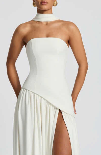 Modern Mya Strapless Long Dress | Elegant Evening Gown 3