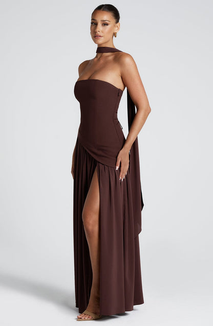 Modern Mya Strapless Long Dress | Elegant Evening Gown 8