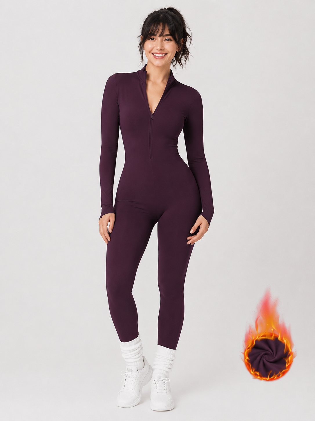 Modern Waffle Thermal Plush Jumpsuit | Women's Winter Wear 13