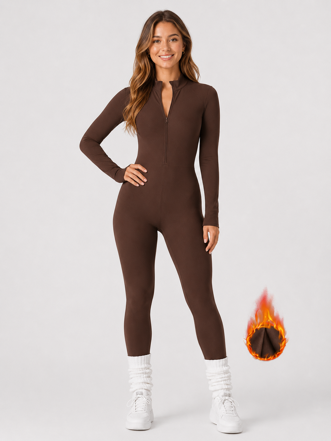 Modern Waffle Thermal Plush Jumpsuit | Women's Winter Wear 4
