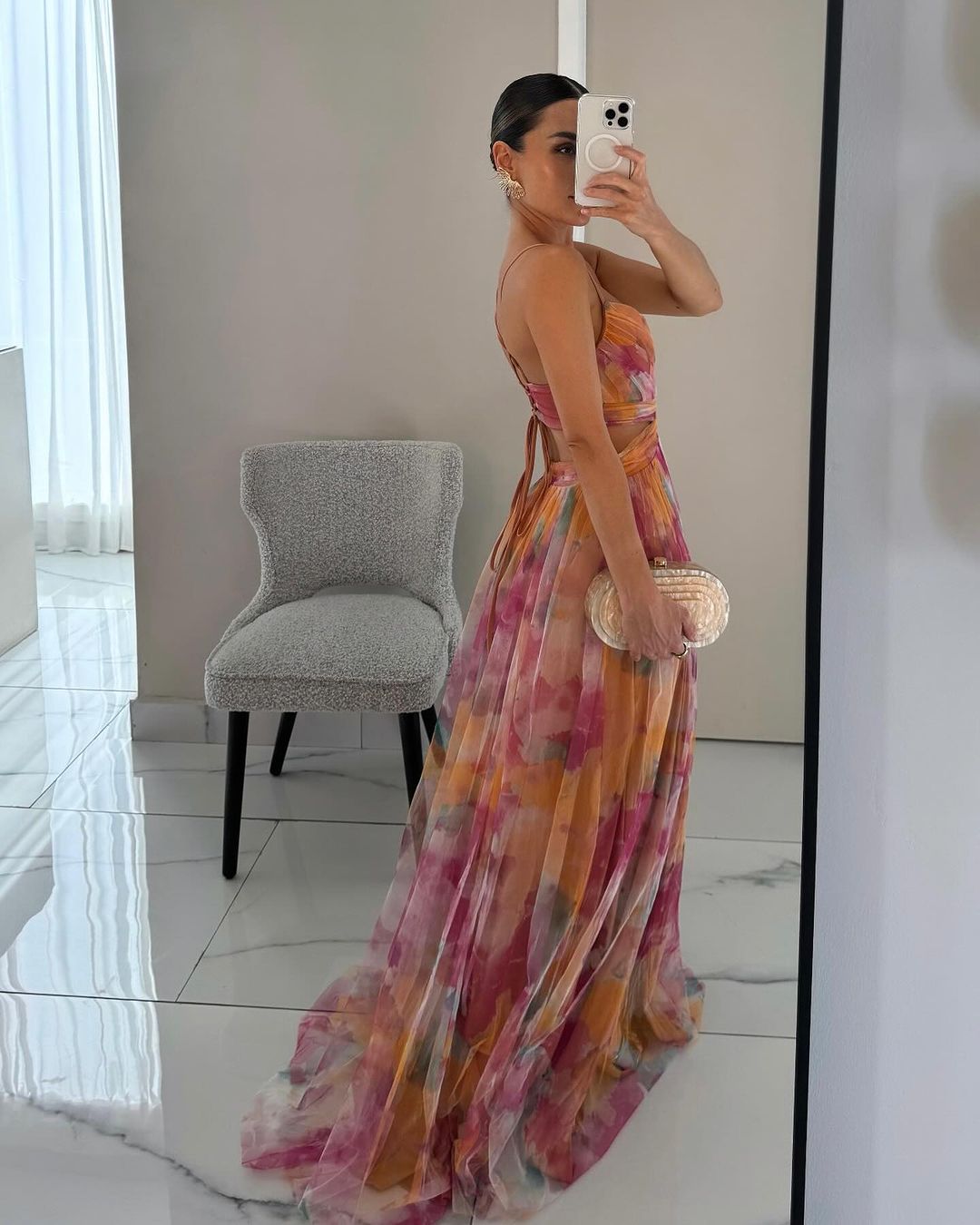 Multicolor V-Neck Maxi Dress | Women's Formal Dress 5