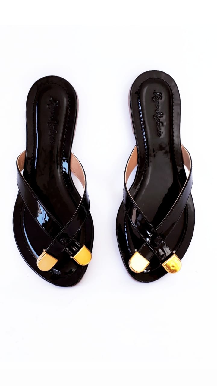 Patent Sandal Black Size 33-39 TR Sole 1