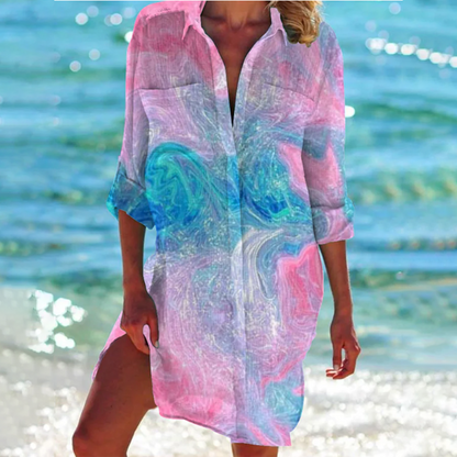 Remi | Relaxed White Shirt Dress for Women 4