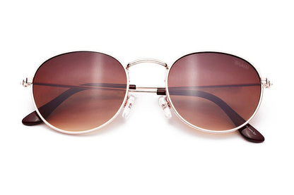 Retro P3 Round Sunglasses Metal Frame Black 0