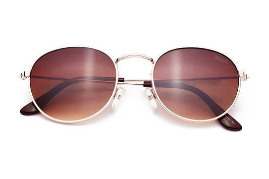 Retro P3 Round Sunglasses Metal Frame Black 0