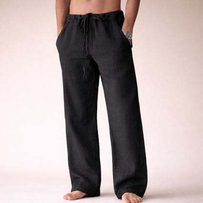 Rivello White Linen Pants | Lightweight Relaxed Trousers 3