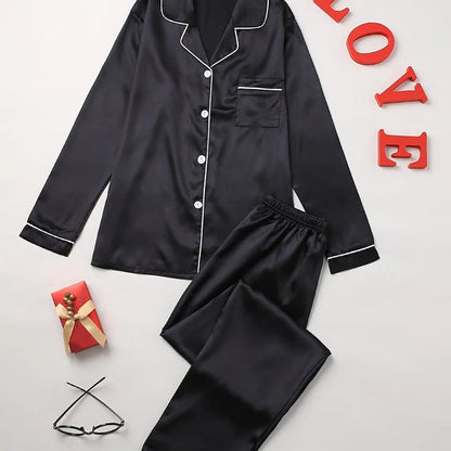 Satin Pajama Set for Women | Elegant Lounge Set 11