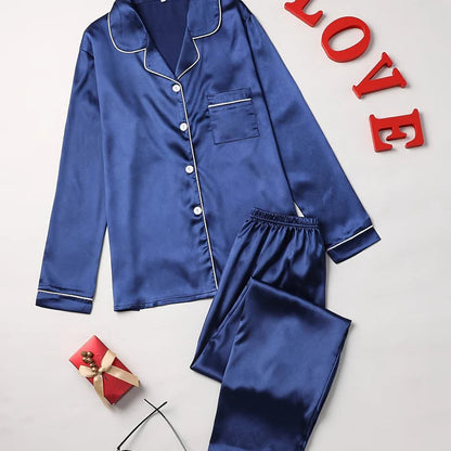 Satin Pajama Set for Women | Elegant Lounge Set 13