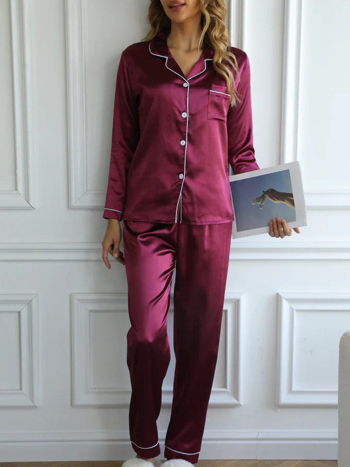 Satin Pajama Set for Women | Elegant Lounge Set 5