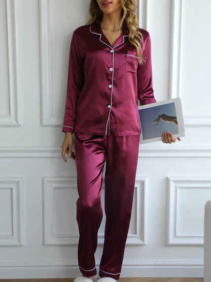 Satin Pajama Set for Women | Elegant Lounge Set 5