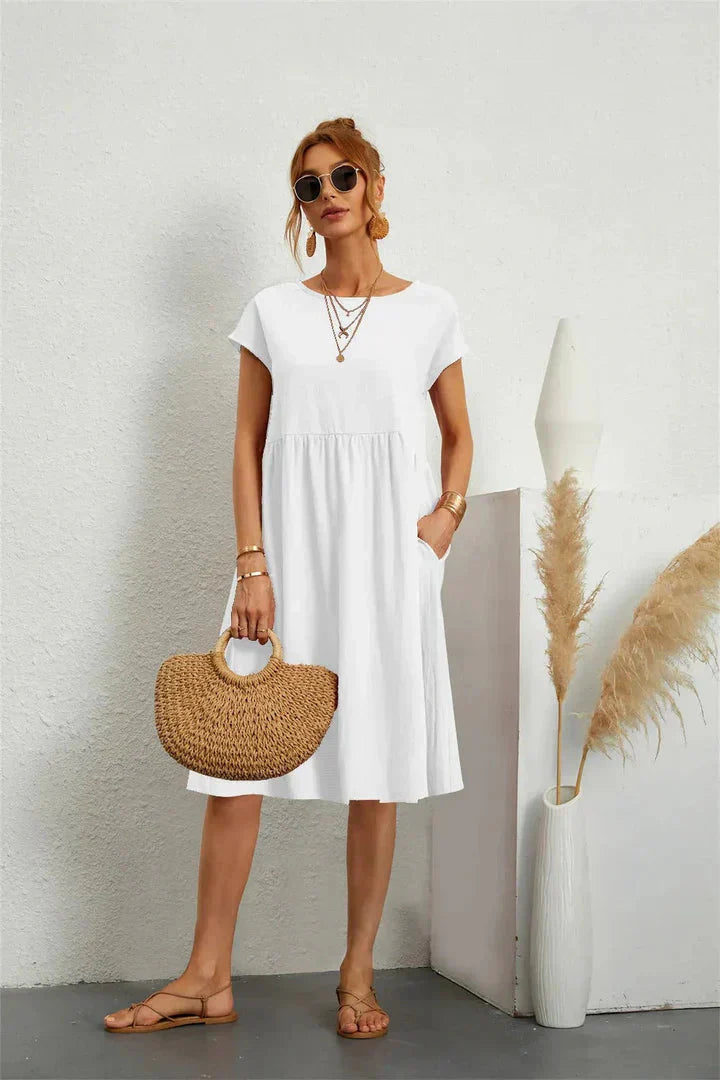 Seraphine | Women's Midi Dress with Pockets and Lightweight Fabric 10