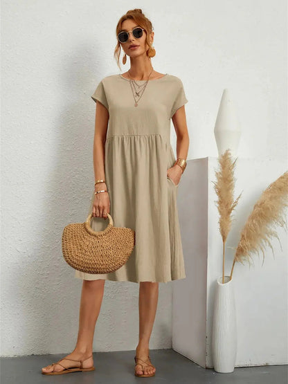Seraphine | Women's Midi Dress with Pockets and Lightweight Fabric 3