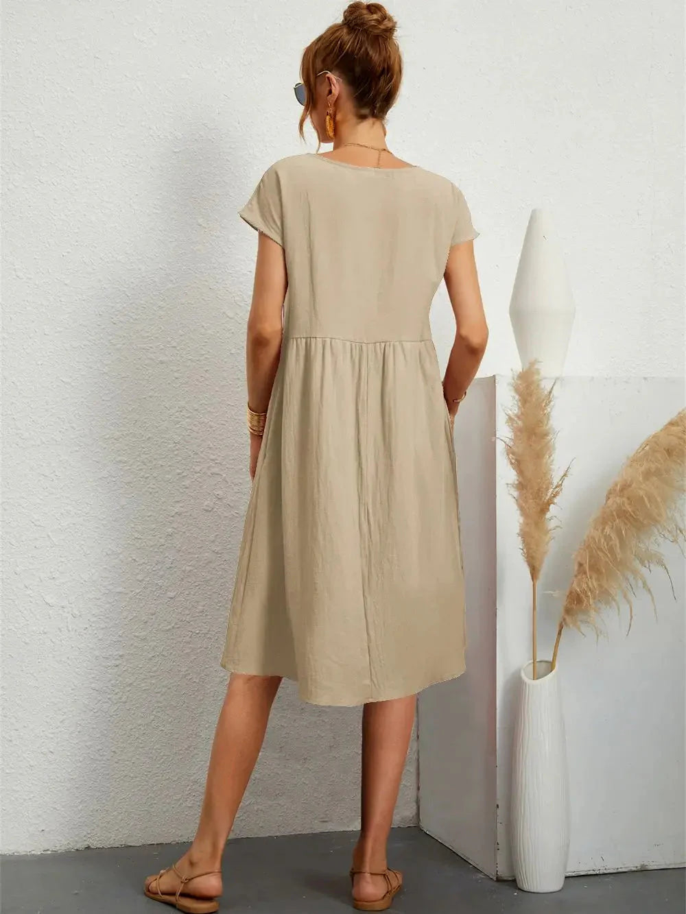 Seraphine | Women's Midi Dress with Pockets and Lightweight Fabric 4