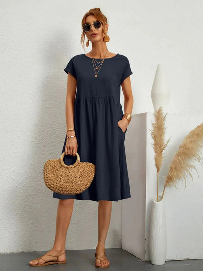 Seraphine | Women's Midi Dress with Pockets and Lightweight Fabric 9