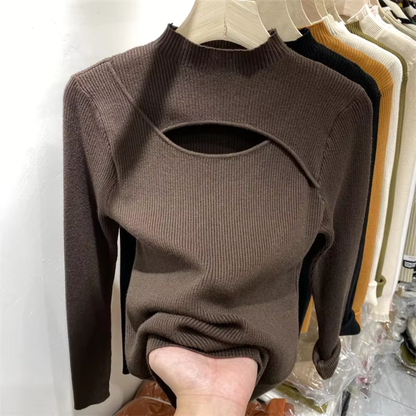 Slim Fit Ribbed Knit Sweater | Women's Winter Top 4