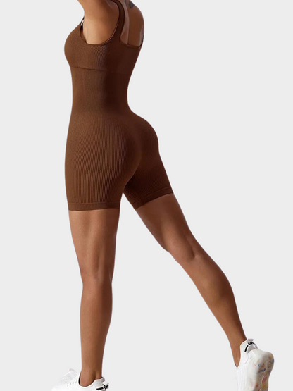 Slim Ribbed Shaping Romper | Modern Fit Training Suit 9