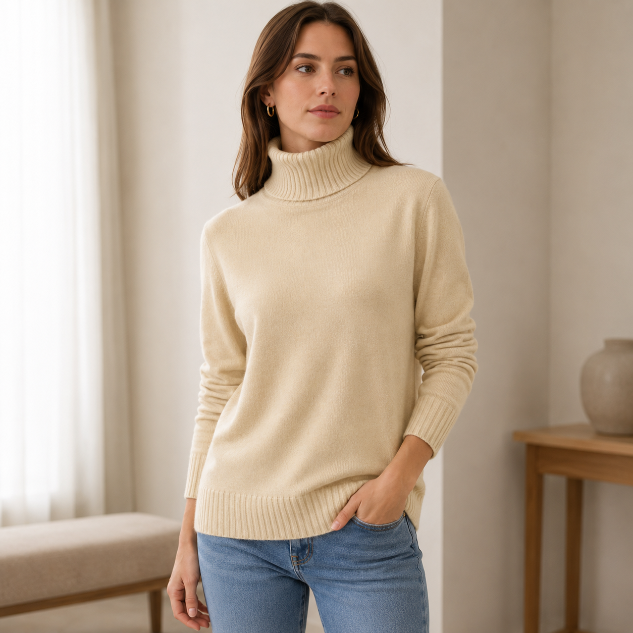 Soft Knitted Turtleneck Blouse | Women's Winter Top 4