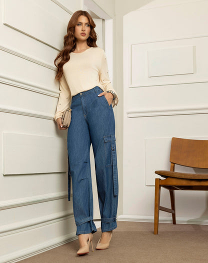 Soft Tricot Blouse | Long Sleeve Top Macadamia Size M Knitwear 4